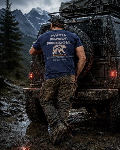 THE FAITH FAMILY FREEDOM TEE // EVERYTHING ELSE IS EXTRA.